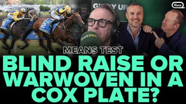 Means Test: Warwoven or Blind Rise in the Cox Plate?